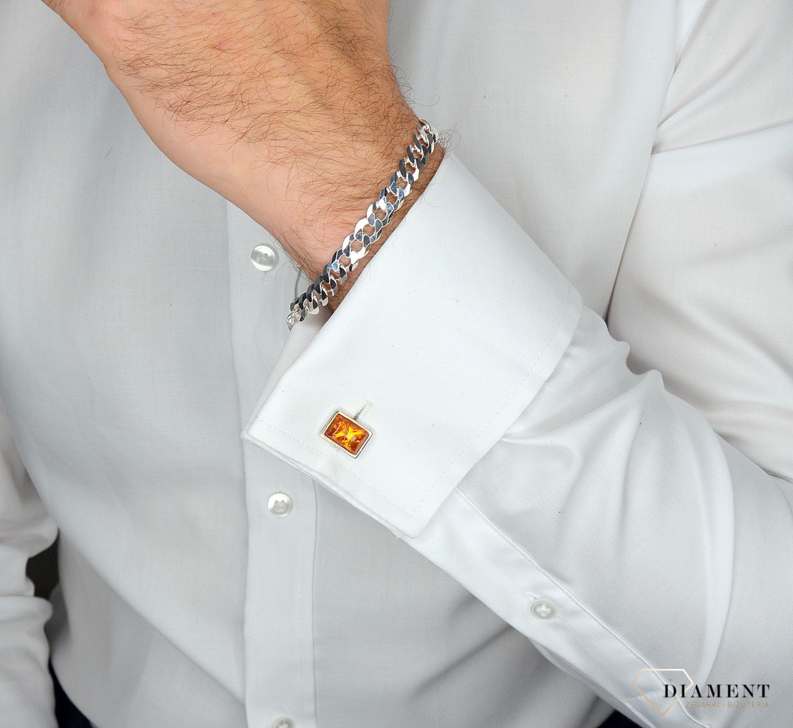 Bransoletka srebrna męska 925 Pancerka DIA-BRA-2087-200-925 8mm.jpg